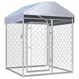 Vidaxl Dog Kennel for Outside with Roof 100x100x125 cm