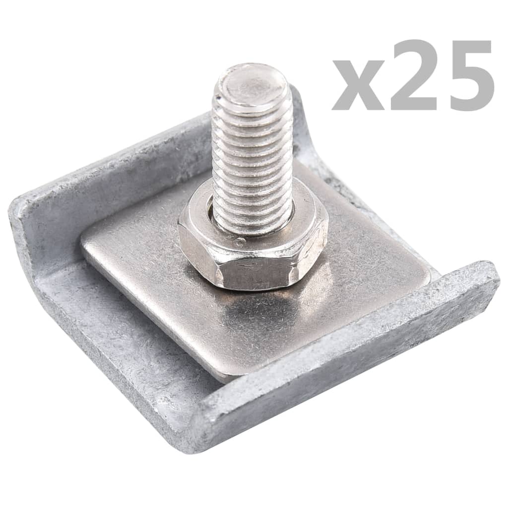 Vidaxl Raster mat connection 25 Sets Anthracite