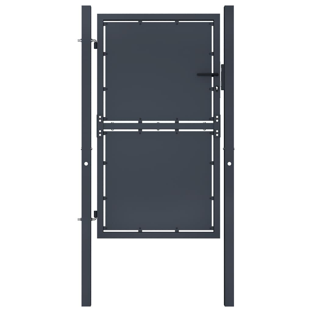 Vidaxl Port 100x200 cm stål antracit