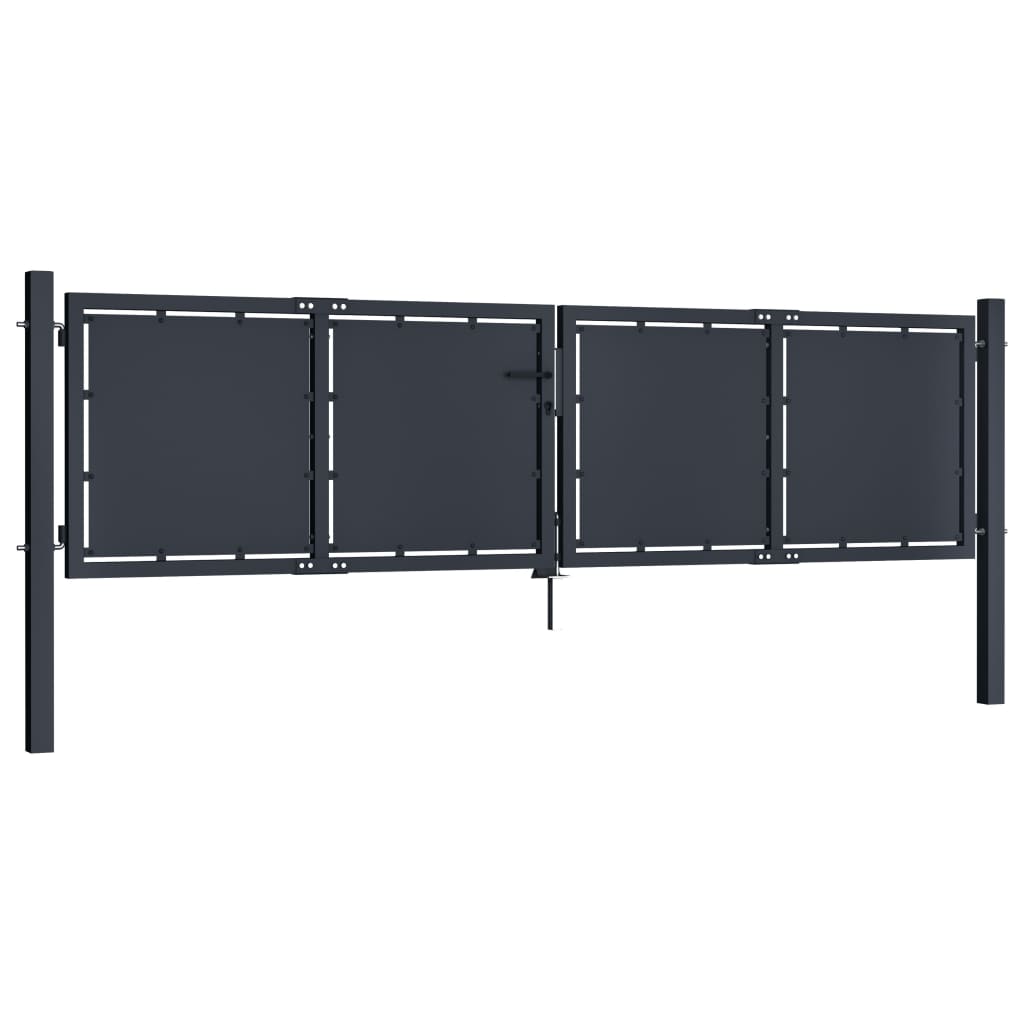 Port vidaxl 300x75 cm stalowy antracyt