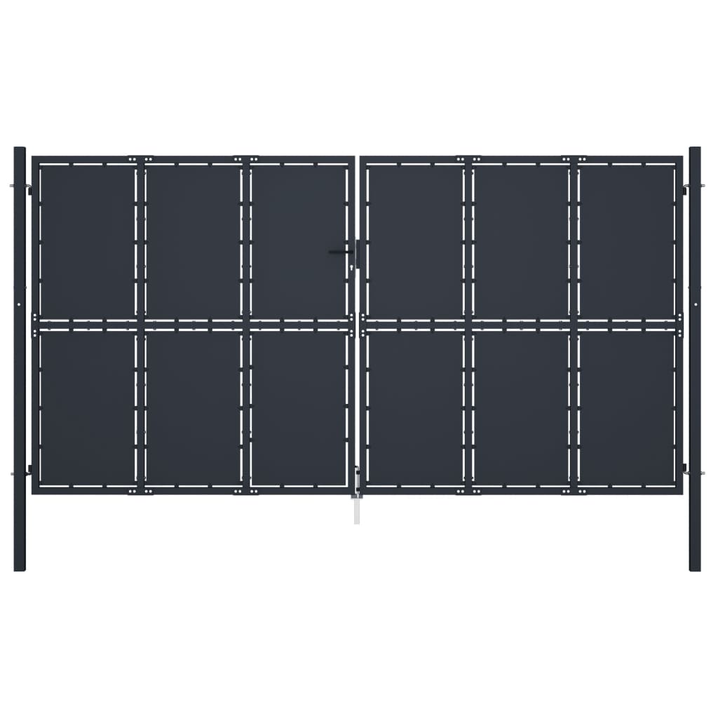 Vidaxl -Port 400x175 cm Stahl -Anthrazit