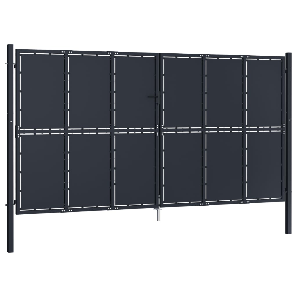 Vidaxl -Port 400x175 cm Stahl -Anthrazit