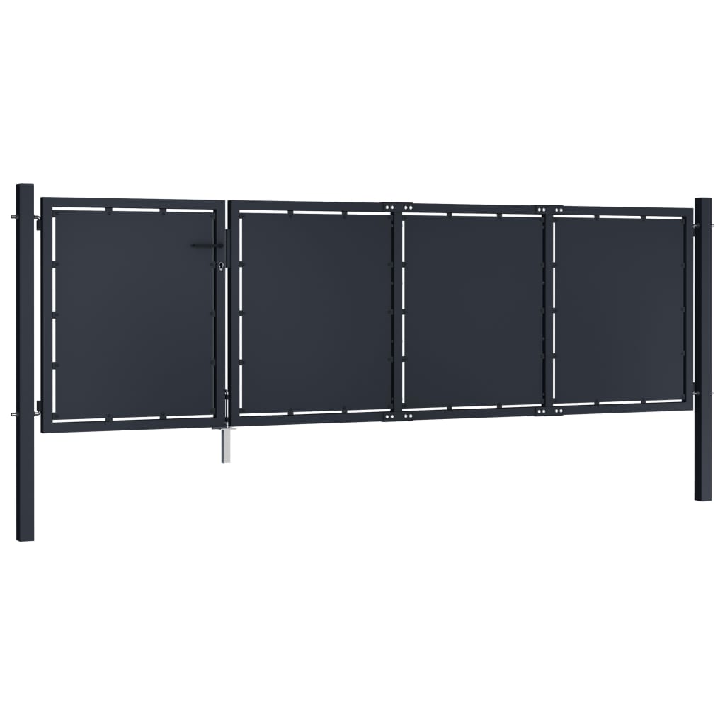 Vidaxl port 350x75 cm steel anthracite