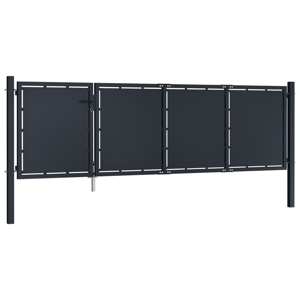 Vidaxl port 350x100 cm steel anthracite