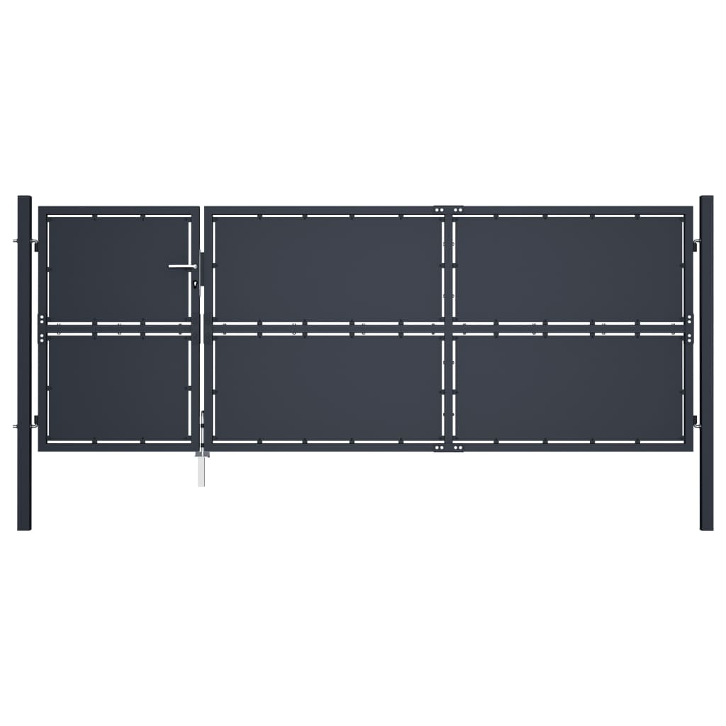 Vidaxl -Anschluss 350x125 cm Stahl -Anthrazit