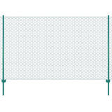Vidaxl Wire Mesh Fet med stolpar 25x2 m stålgrön