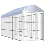 VidaXL dog kennel for outside with roof 450x150x200 cm
