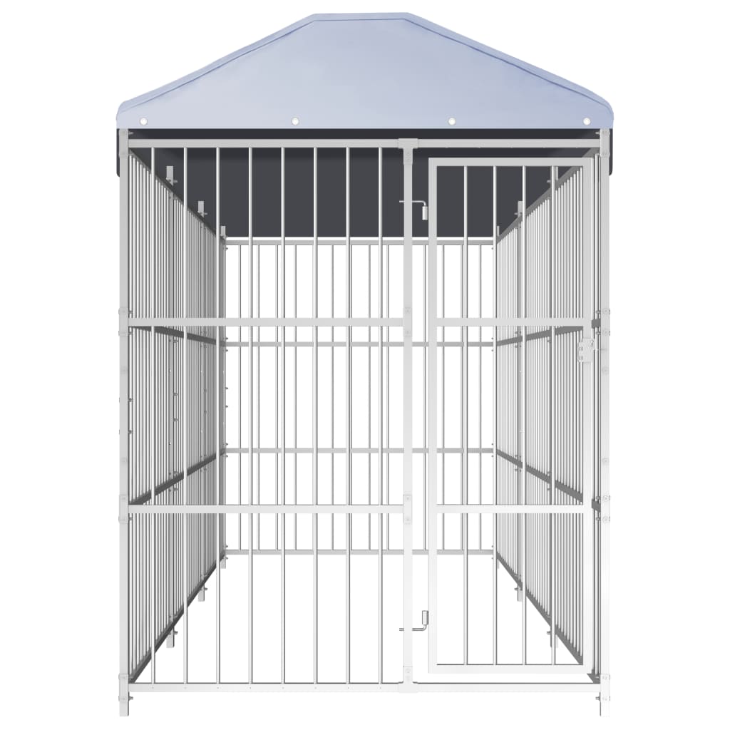 VidaXL dog kennel for outside with roof 450x150x200 cm