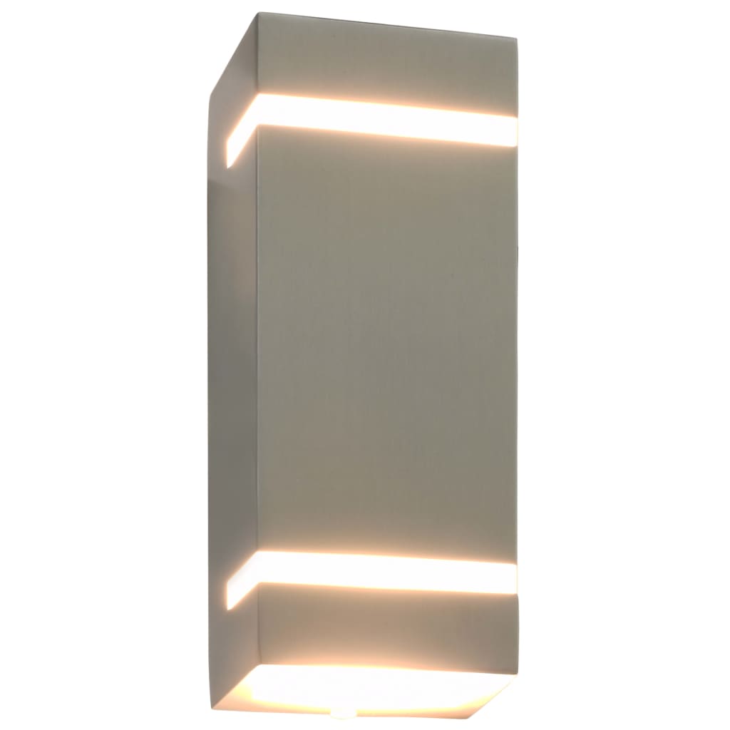Vidaxl zewnętrzne lampy ścienne 2 szt. 35 W prostokątny srebrny kolorowy