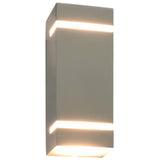 Vidaxl zewnętrzne lampy ścienne 2 szt. 35 W prostokątny srebrny kolorowy