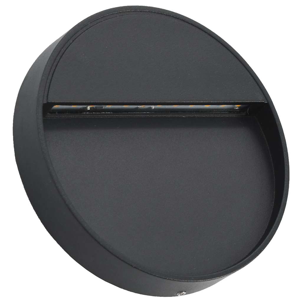 Vidaxl LED des lampes murales extérieures 2 pcs 3 W Round Black