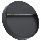Vidaxl LED des lampes murales extérieures 2 pcs 3 W Round Black