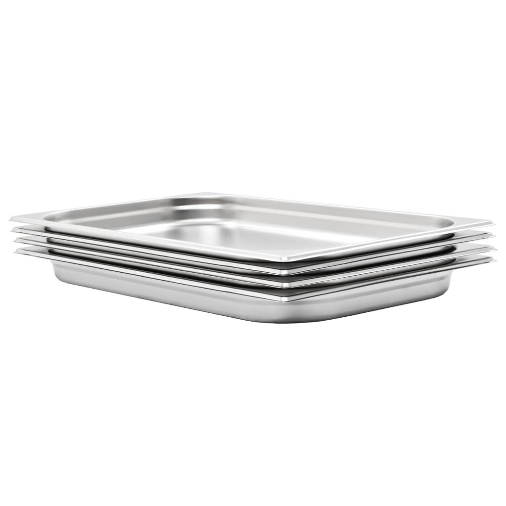 Vidaxl Gastronormbakken 4 pcs GN 1 1 40 mm stainless steel