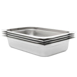 Vidaxl Gastronormbakken 4 ks GN 1 1 100 mm z nerezové oceli