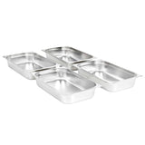 Vidaxl Gastronormbakken 4 ks GN 1 1 100 mm z nerezové oceli