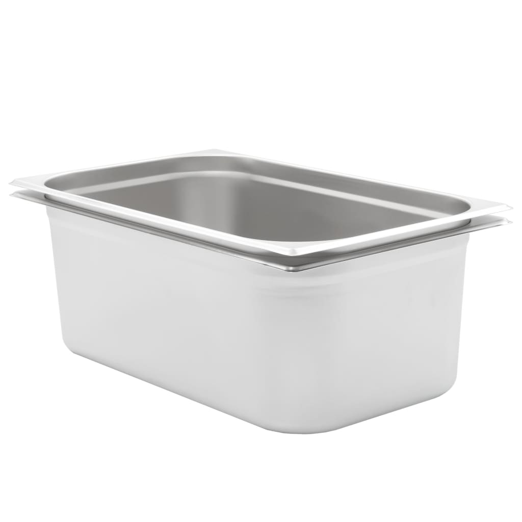 VidaXL Gastronormbakken 2 pc gn 1 1 200 mm stainless steel