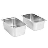 VidaXL Gastronormbakken 2 pc gn 1 1 200 mm stainless steel