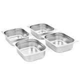 Vidaxl Gastronormbakken 4 PCS GN 1 2 100 mm z nerezové oceli