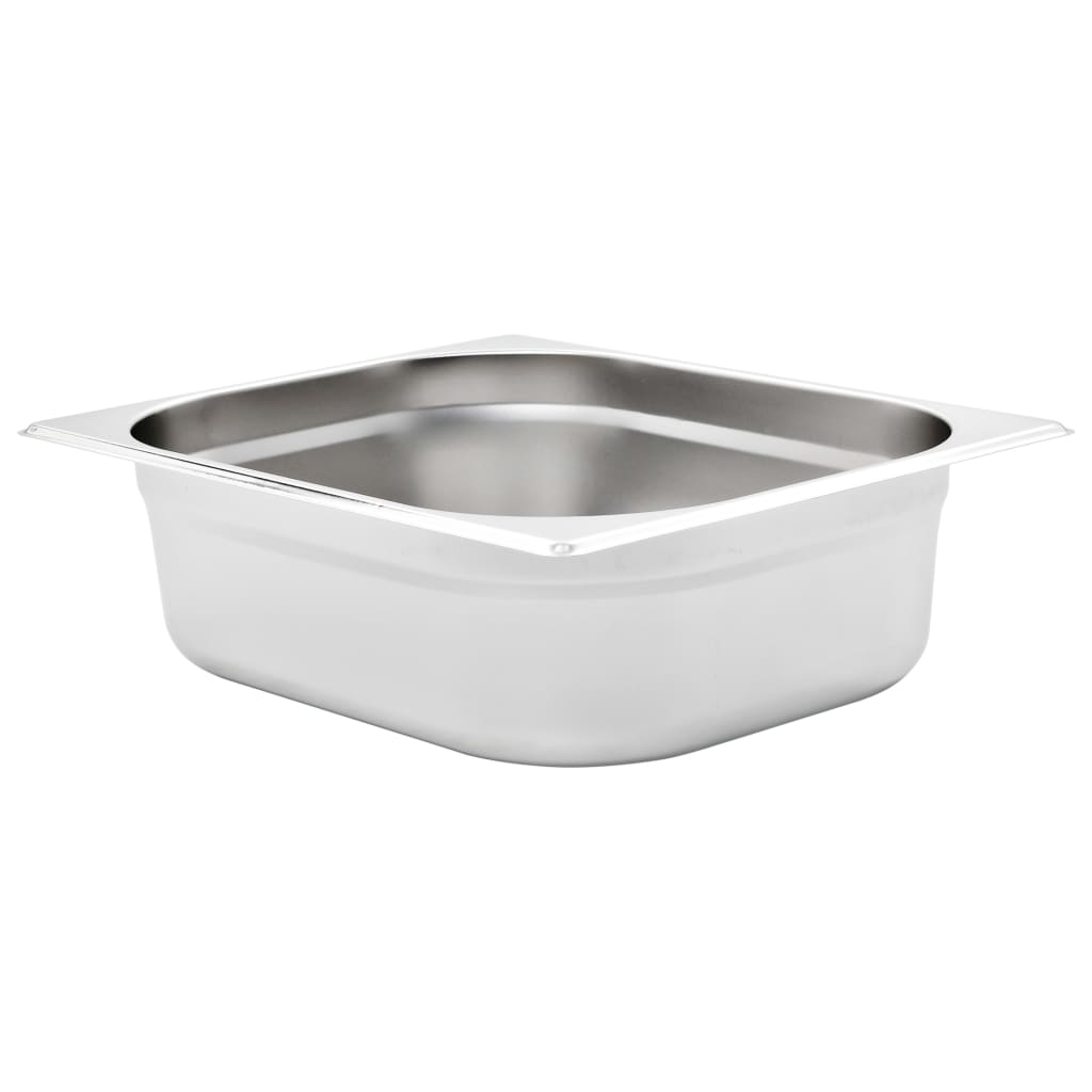 Vidaxl Gastronormbakken 4 PCS GN 1 2 100 mm z nerezové oceli