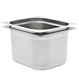 Vidaxx gastronorm containere 2 stk GN 1 2 200 mm rustfritt stål