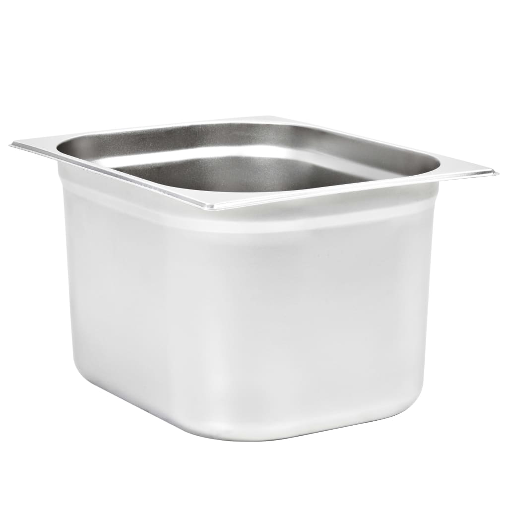 Vidaxx gastronorm containere 2 stk GN 1 2 200 mm rustfritt stål