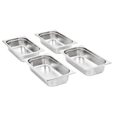 Vidaxl gastronombakken 8 pc Gn 1 3 65 mm nerjavno jeklo