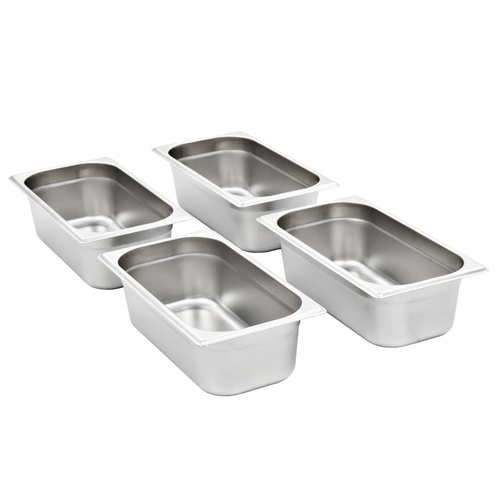 Vidaxl Gastronormbakken 8 PC GN 1 3 100 mm rustfritt stål