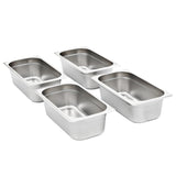 Vidaxl Gastronormbakken 8 PC GN 1 3 100 mm rustfritt stål