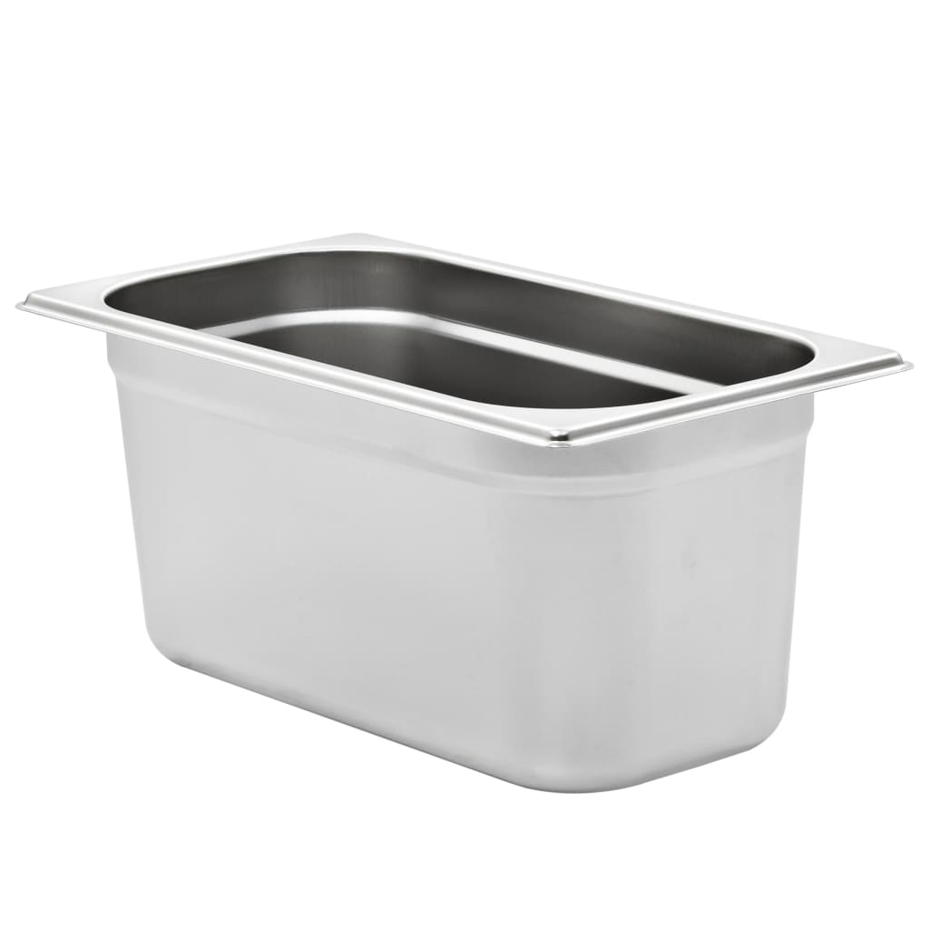 Vidaxl gastronormbakken 4 szt. Gn 1 3 150 mm stal nierdzewna