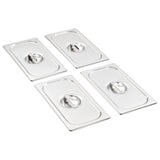 Coperchi Vidaxl 4 pezzi per gn 1 3 scale in acciaio inossidabile