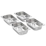 Vidaxl Gastronormbakken 8 PC GN 1 4 65 mm rustfritt stål