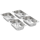 Vidaxl gastronombakken 8 pc Gn 1 4 65 mm nerjavno jeklo