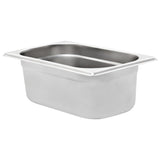 Vidaxl Gastronormbakken 8 PC GN 1 4 100 mm in acciaio inossidabile