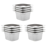 Vidaxl gastronombakken 12 pc Gn 1 6 100 mm nerjavno jeklo