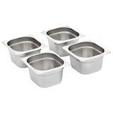 Vidaxl gastronombakken 12 pc Gn 1 6 100 mm nerjavno jeklo