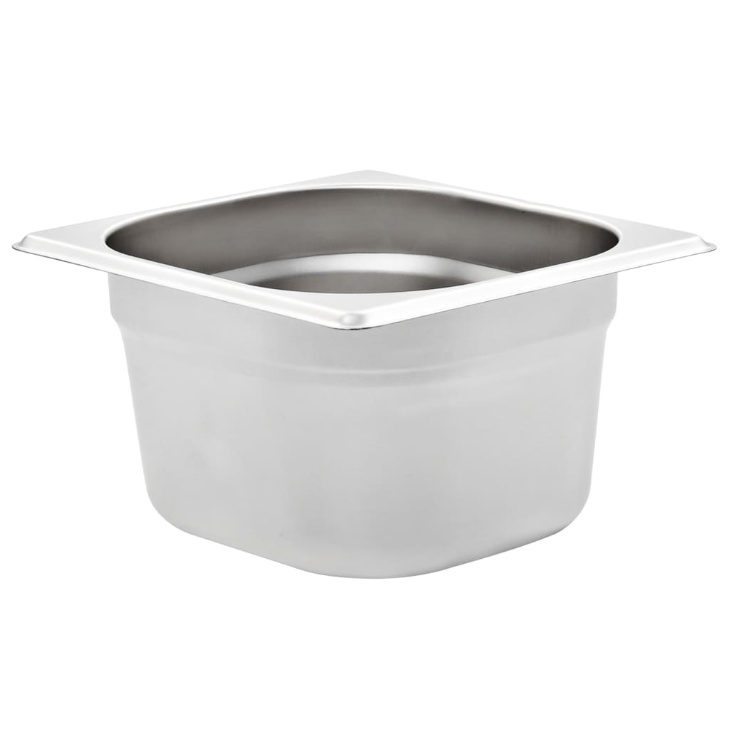 Vidaxl gastronombakken 12 pc Gn 1 6 100 mm nerjavno jeklo