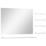 Specchio da parete Vidaxl con 5 ripiani 80x60 cm di colore argento