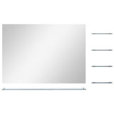Specchio da parete Vidaxl con 5 ripiani 80x60 cm di colore argento