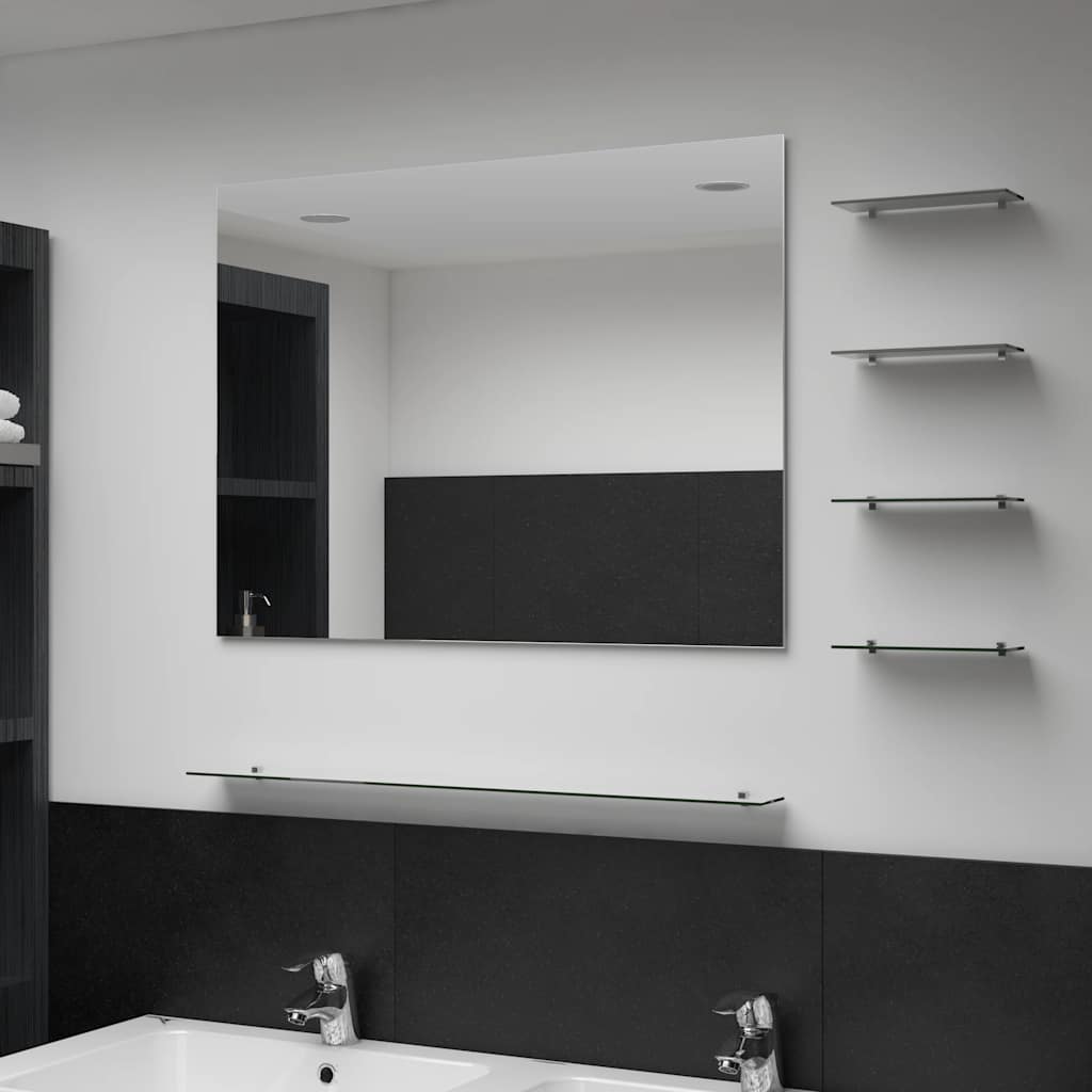 Specchio da parete Vidaxl con 5 ripiani 80x60 cm di colore argento