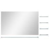 Vidaxl Wand Spigel mat 5 Regaler 100x60 cm sëlwer faarweg