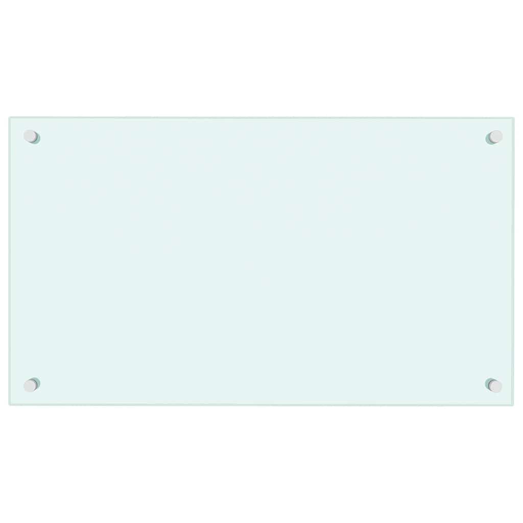 VidaXL splash screen kitchen 70x40 cm Tilled glass white