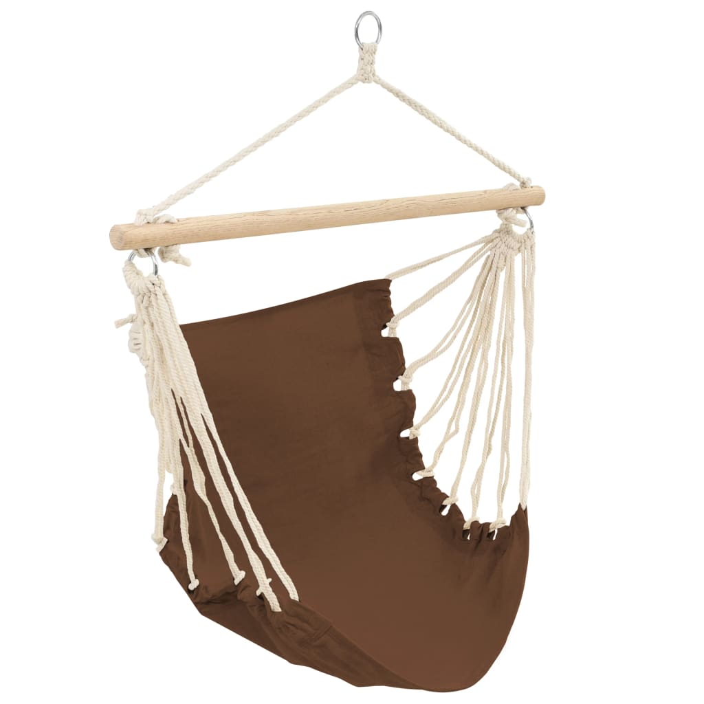 Vidaxl Hanging chair foldable brown