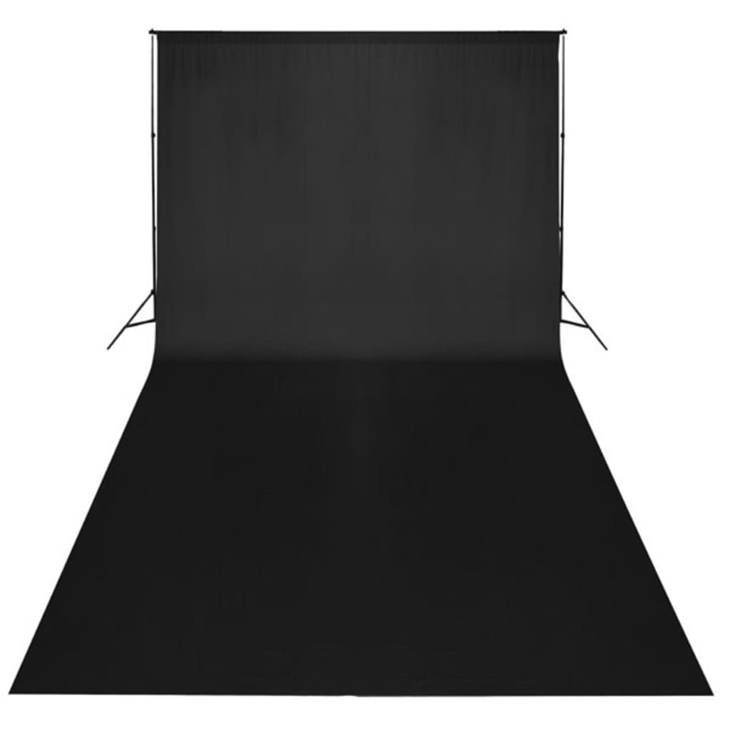 Arrière-plan vidaxl sans noire de coton standard 600x300 cm