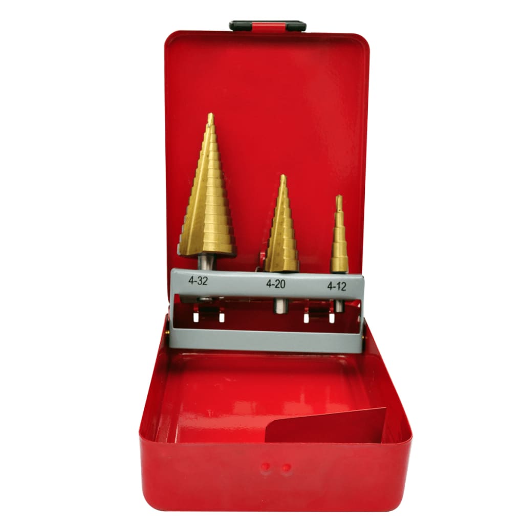 VidaXL HSS stepped drill set 3-piece