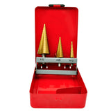 VidaXL HSS stepped drill set 3-piece