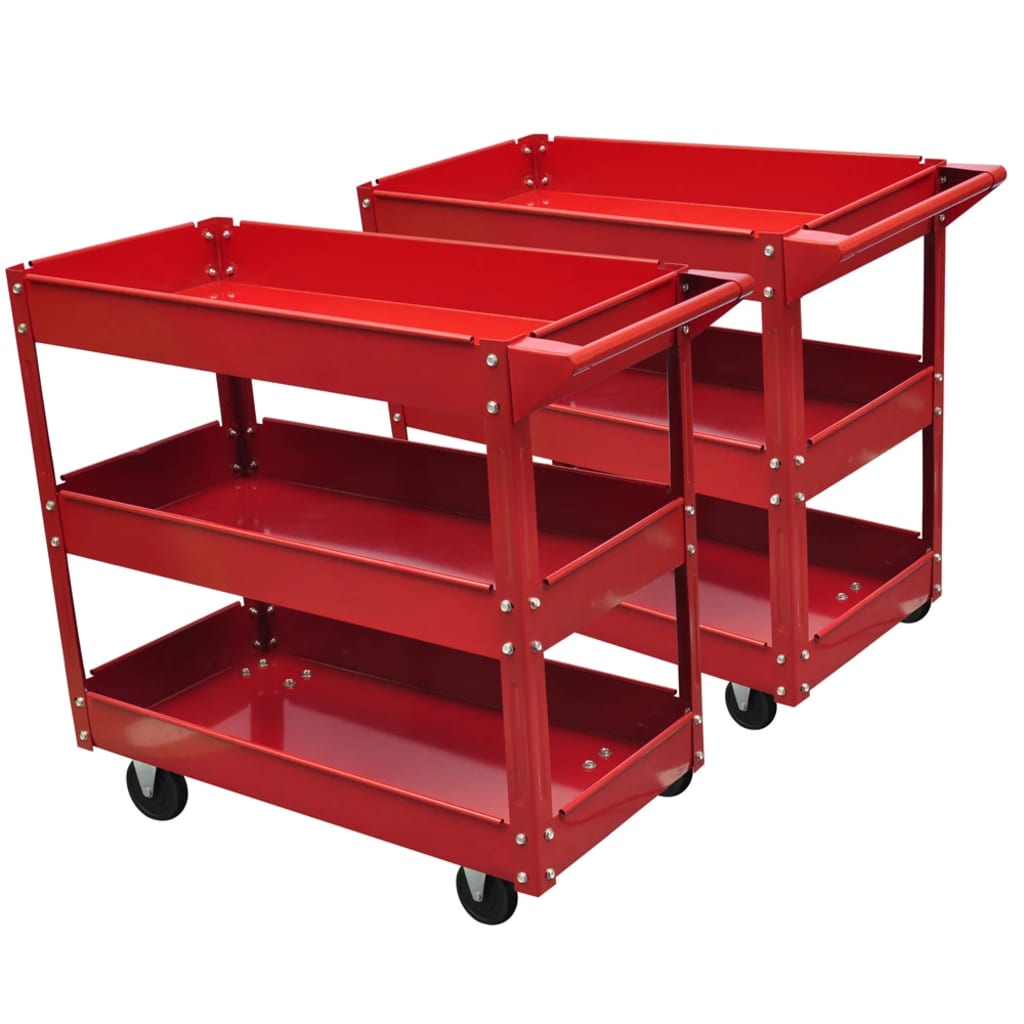 Vidaxl Tool Trolleys 2 ms con 3 ripiani
