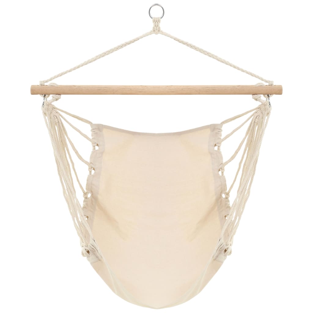 Vidaxl chaise suspendue crème blanc (grand)