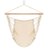 Vidaxl chaise suspendue crème blanc (grand)