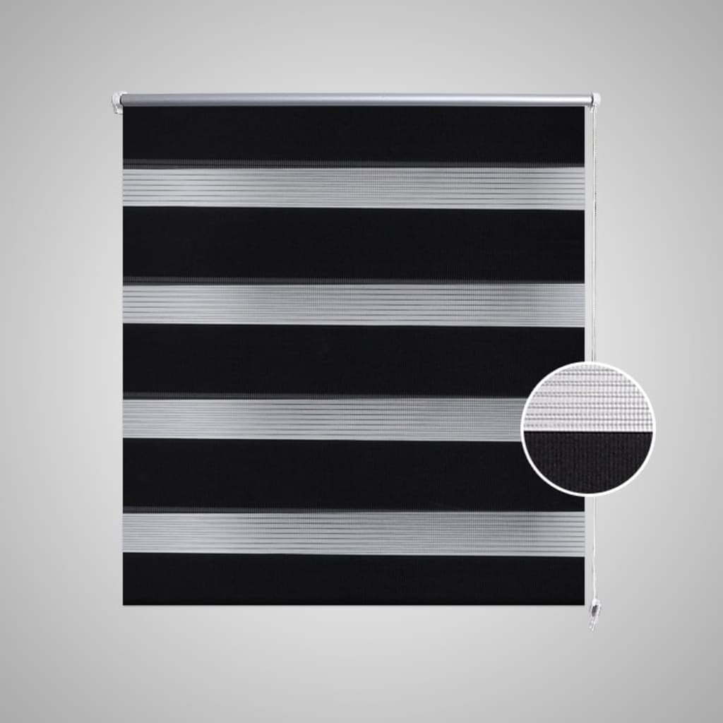 Vidaxl Duo Roller blind 100 x 175 cm Black