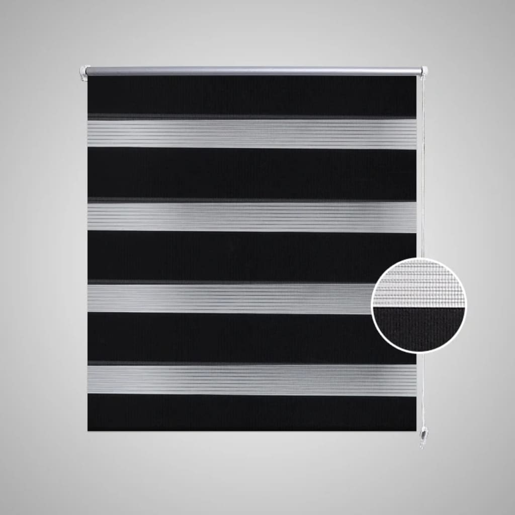 Vidaxl Duo Roller blind 120 x 175 cm Black
